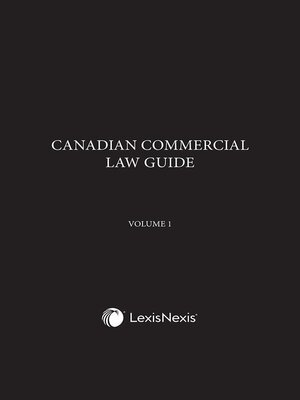 cover image of Canadian Commercial Law Guide